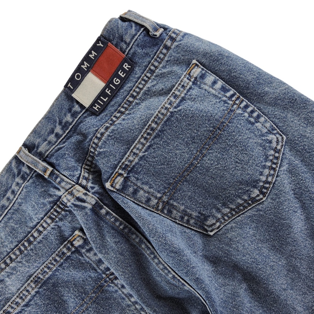 Tommy Jeans Hilfiger Mens 36 Blue Denim Relaxed Straight Leg Vintage